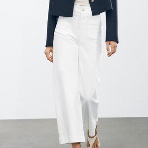 Zara ZW Collection High Waist Wide Leg Jeans
